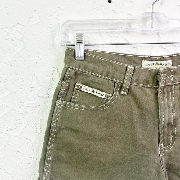 Vintage LEI Y2K Low Rise Green Cargo Utility Shorts Size 5 - Picture 2 of 8
